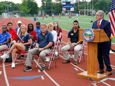  Mike DeWine student-athlete press conference